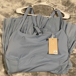 Popflex Light Blue pirouette dress size 2X discontinued color blue storm